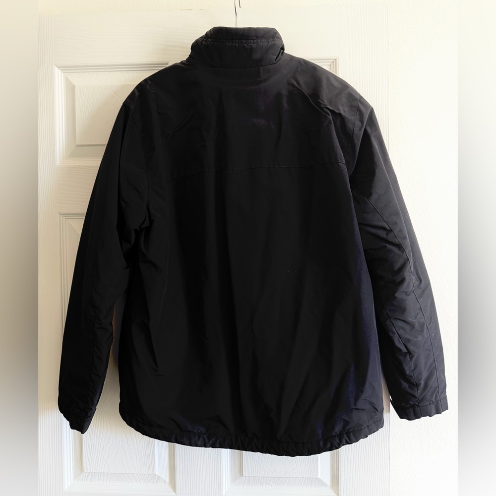 Lands' End Men's Black Performance Jacket fleece lined. VOLVO logo - Picture 2 of 5